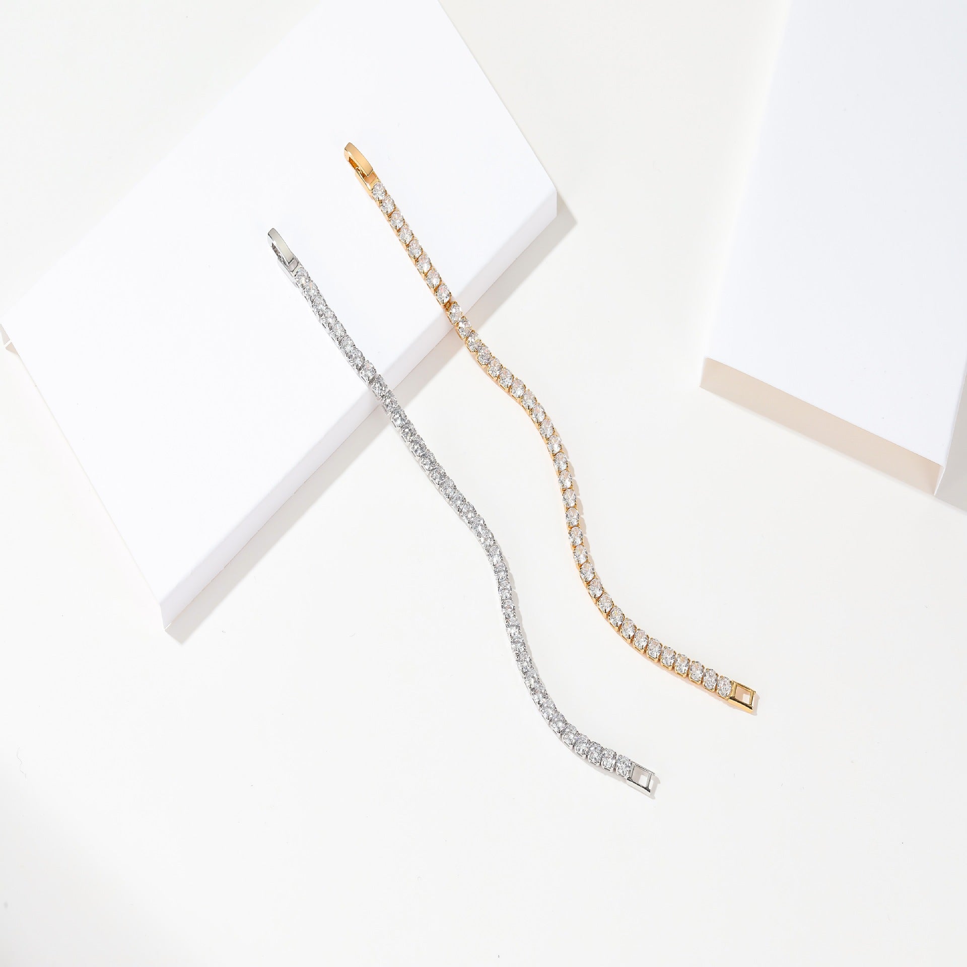 Wholesale Italian Charm Bracelet Zircon Stainless Steel Gilded Bracelet Charms